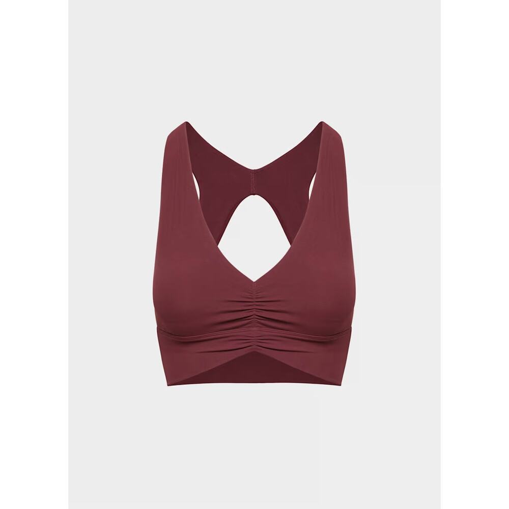Aritzia TnAction Red Butter Volley V-Neck Sports Bra Size Small